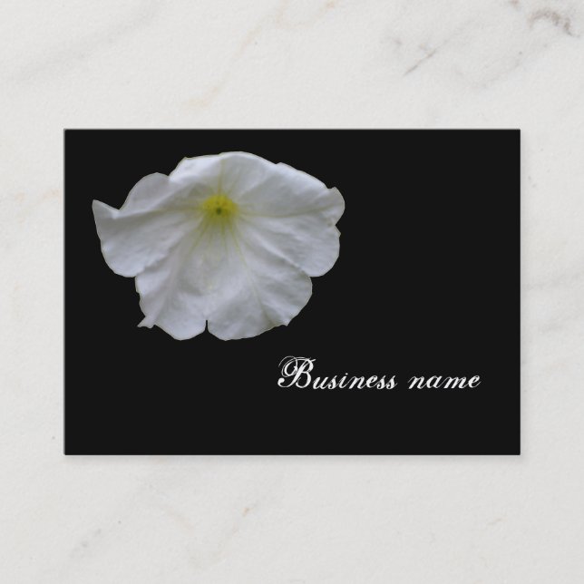 Bonita tarjeta de visita de Petunia blanca (Anverso)