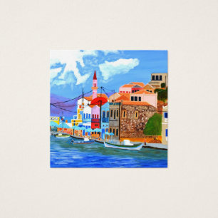 Bonita tarjeta de visita en Grecia