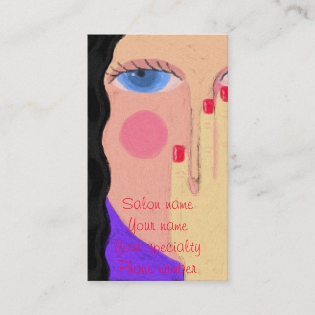 Bonita tarjeta de visita Nail Tech (Anverso)