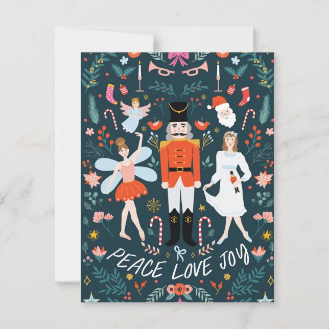 Bonita tarjeta en blanco Nutcracker Suite (Anverso)