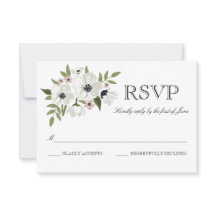 Bonita tarjeta RSVP floral