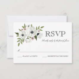 Bonita tarjeta RSVP floral
