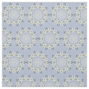 Bonita tela de mandala azul y amarilla