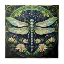 Bonitas baldosas caseras de libélula