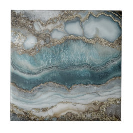 Bonitas baldosas de casa azul plateado