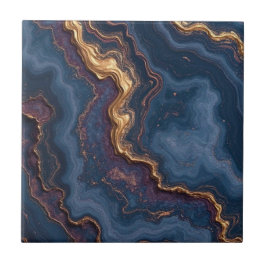 Bonitas baldosas de oro azules