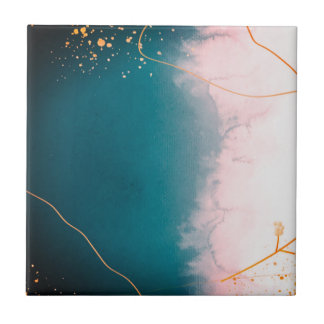 Bonitas baldosas de oro azules