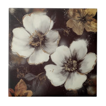 Bonitas baldosas de oro florido