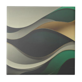 Bonitas baldosas de oro verde