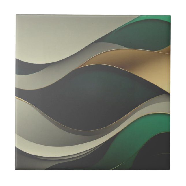 Bonitas baldosas de oro verde (Frente)