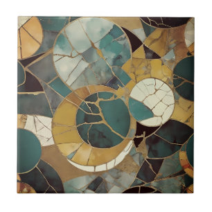 Bonitas baldosas doradas verdes