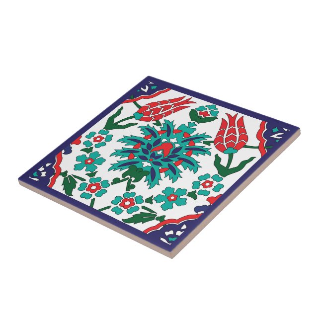 💙 ❤️ 💚 Bonitas baldosas turcas, fondo azul (Lado)