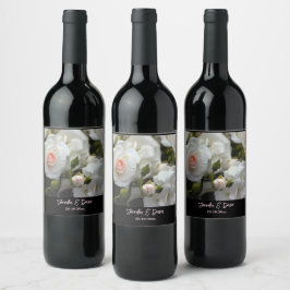 Bonitas etiquetas de botellas de vino de Rosas