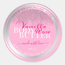 Bonitas etiquetas de presentación de productos ros