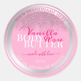 Bonitas etiquetas de presentación de productos ros