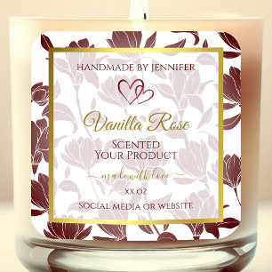 Bonitas etiquetas de productos florales de color c