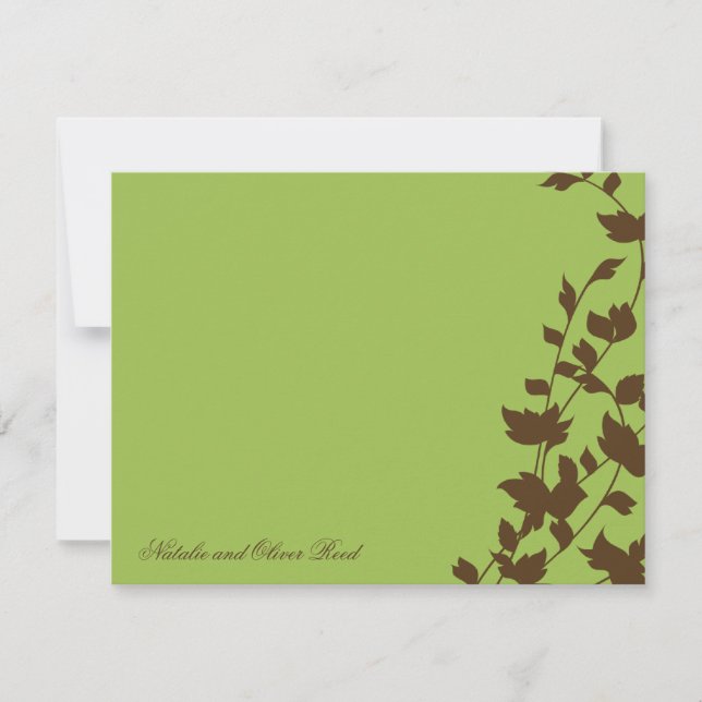 Bonitas hojas llanas de agradecimiento tarjetas -  (Anverso)