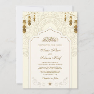 Bonitas invitaciones a bodas musulmanas