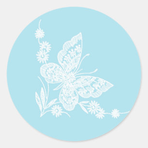 Bonitas pegatinas de casamiento con mariposas