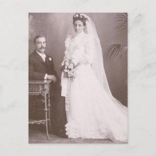 Bonitas tarjetas antiguas de novios y novios, rega