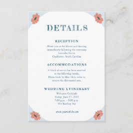 Bonitas tarjetas de Boda azul retro para bebés