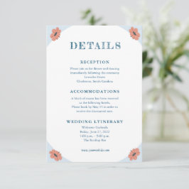 Bonitas tarjetas de Boda azul retro para bebés