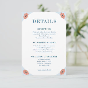 Bonitas tarjetas de Boda azul retro para bebés