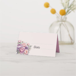 Bonitas tarjetas de carpas de mesa floral pastel