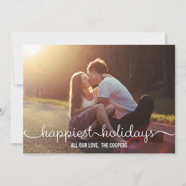 BONITAS tarjetas de fotos de vacaciones SCRIPT (Anverso)