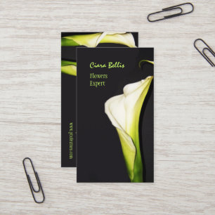 Bonitas tarjetas de negocios de lirios de la calil