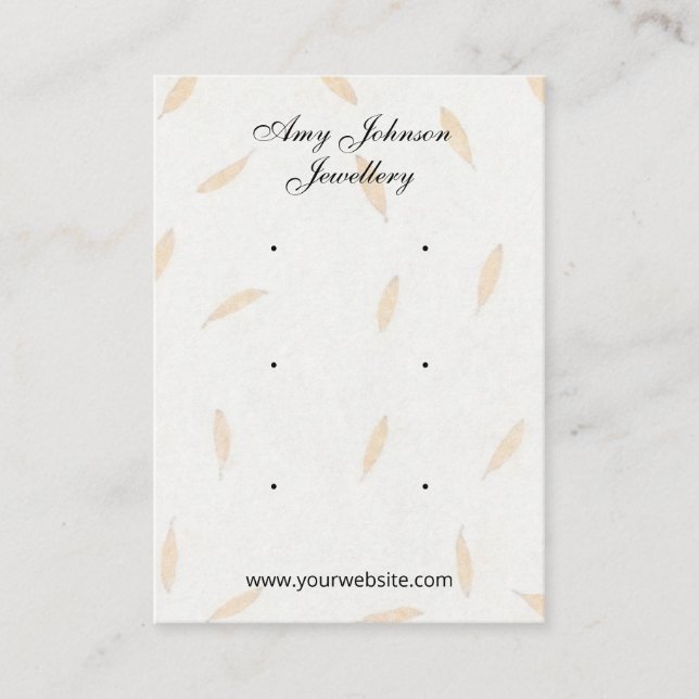 Bonitas tarjetas de presentación de papel floral (Anverso)