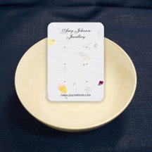 Bonitas tarjetas de presentación de papel floral