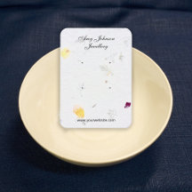 Bonitas tarjetas de presentación de papel floral