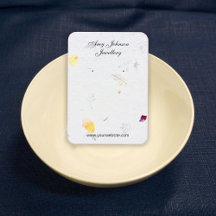 Bonitas tarjetas de presentación de papel floral