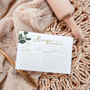 Bonitas tarjetas de recetas de ducha de novia cali