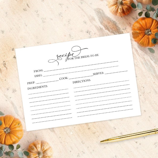 Bonitas tarjetas de recetas de ducha de novia cali (Subido por el creador)