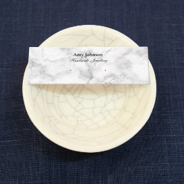 Bonitas tarjetas de visualización de mármol blanco