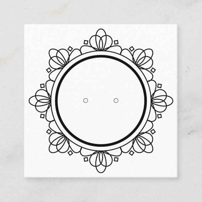 Bonitas tarjetas de visualización filigrí en blanc (Anverso)