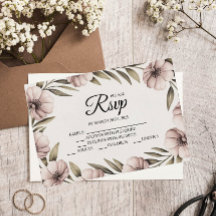 Bonitas tarjetas RSVP florales