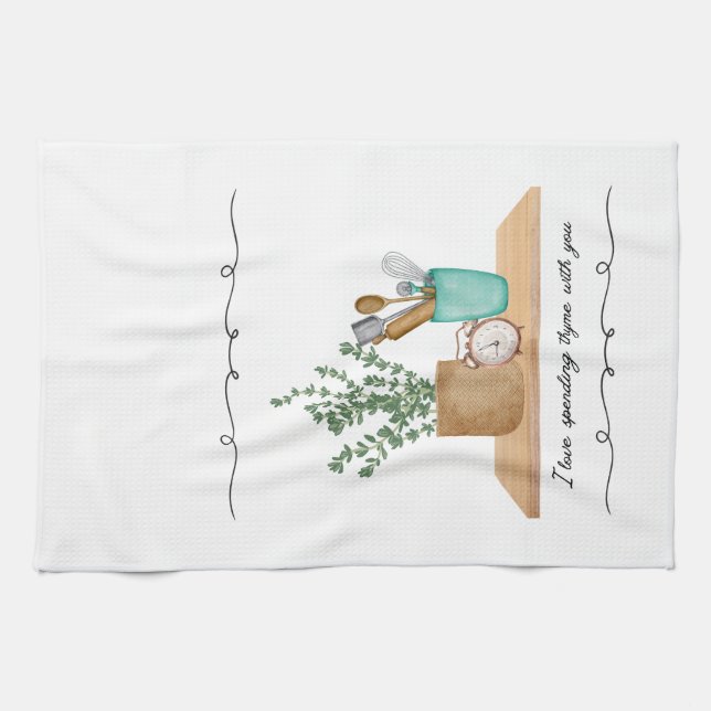 Bonitas toallas de té de cocina - Decoración capri (Horizontal)