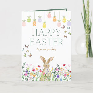 Bonitas y huevos de pascua Tarjeta de vacaciones