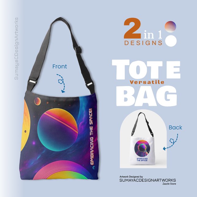 Bonito abrazando el espacio 2 en 1 bolsa de tocado (Versatile Tote Bag 2 in 1)
