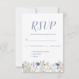 Bonito acuarela Boda de flores silvestres RSVP