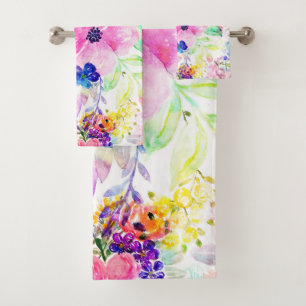 Bonito acuarela diseño de pintura de mano floral