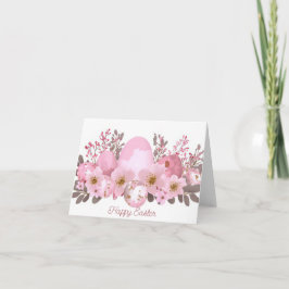 Bonito acuarela Floral Eggs de Pascua Tarjeta de v
