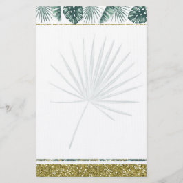 Bonito acuarela hojas tropicales estacionadas