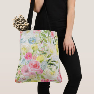 Bonito acuática bolsa de tocador floral