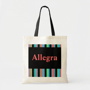 Bonito Allegra con la bolsa de tocador a rayas
