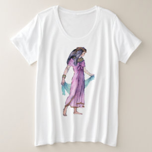 Bonito Antigua egipcia Lady Purple Vestido Scarf