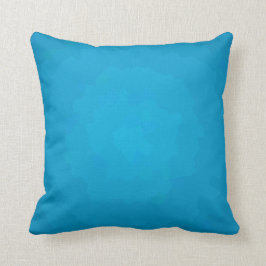 Bonito Aqua/Blue Plain > Almohada cuadrada con mot